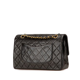 シャネル マトラッセ25 Wフラップ チェーン ショルダーバッグ ブラック ラムスキン レディース CHANEL 【中古】